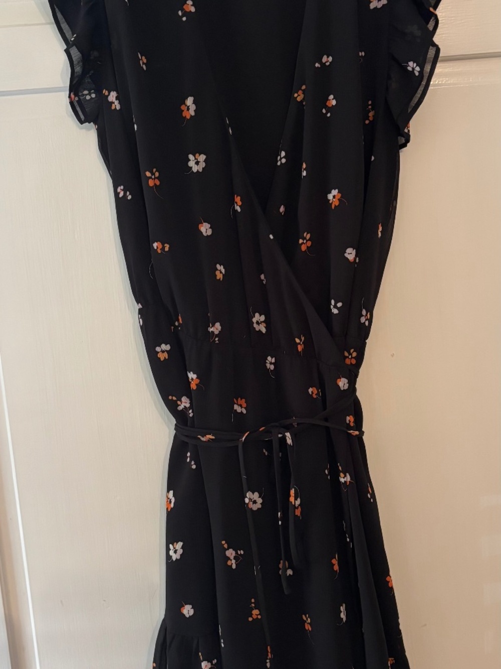 Ann Taylor Black Wrap Dress 16